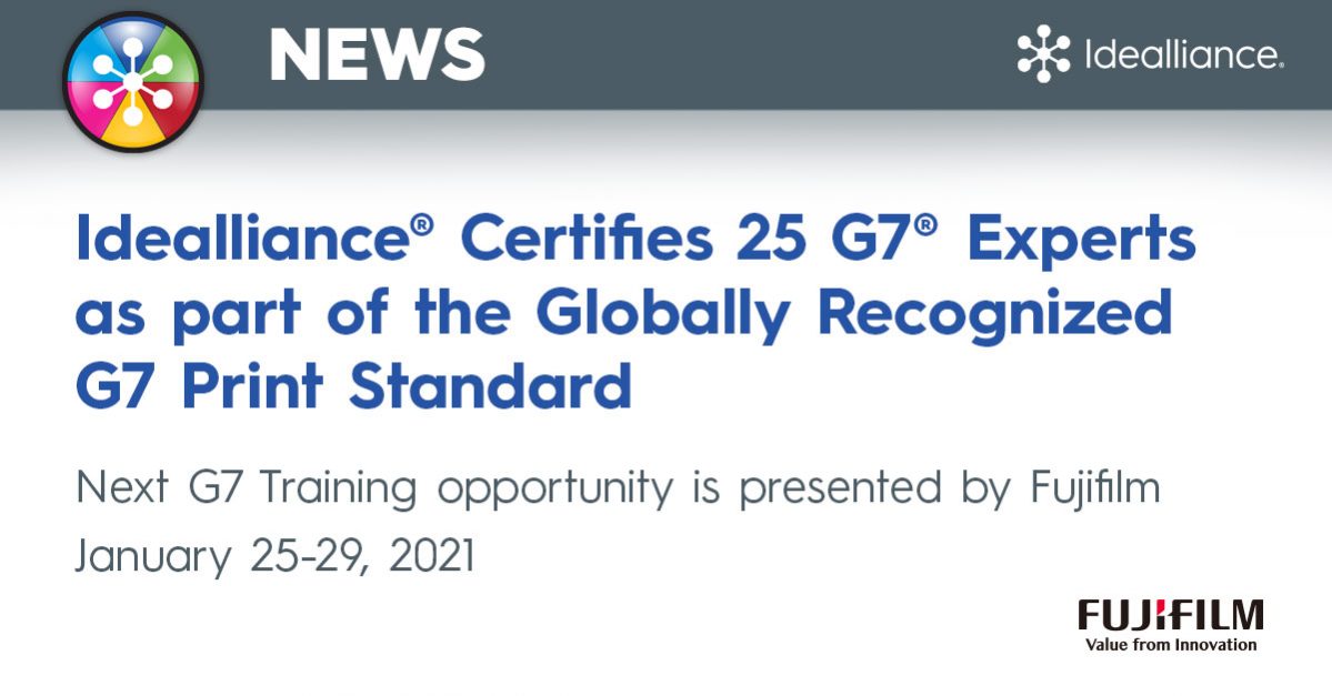 Idealliance Certifies 26 Gy® Experts as part of the Globally Recognized G7 Print Standard.