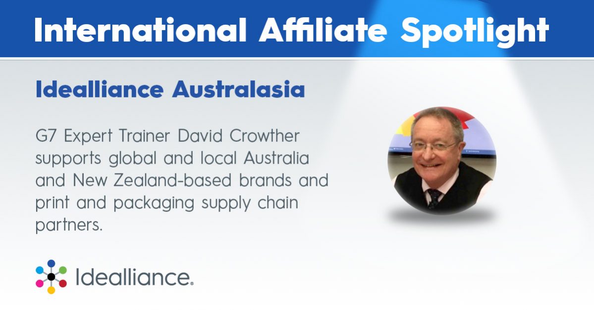 Idealliance Australasia | G7 Expert Trainer David Crowther supports global and local Australia and New Zealand-based brands and print and packaging supply chain partners.